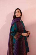 Nishat Unstitch 3PC Printed Lawn (dark green)
