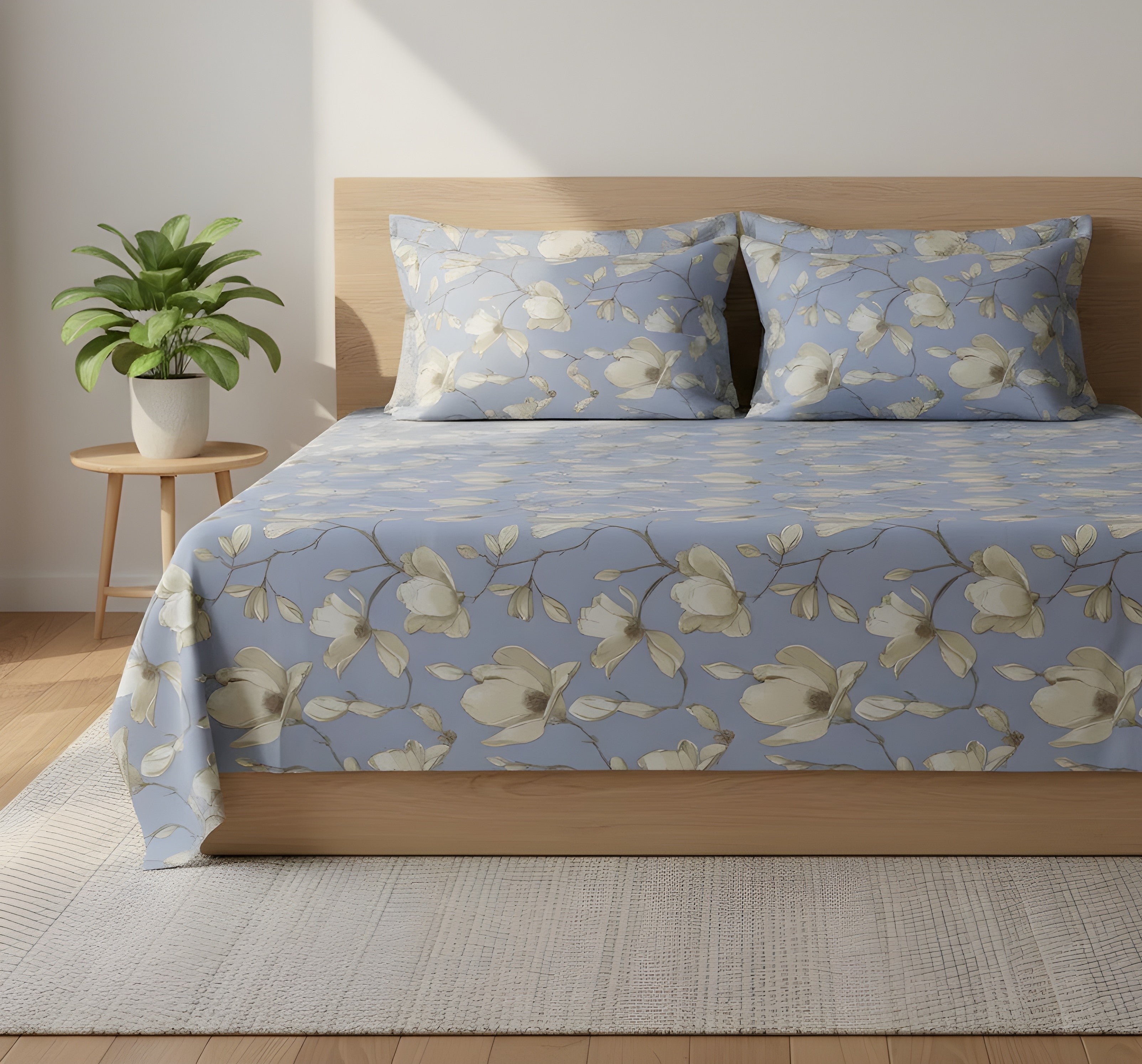 King Size Cotton Bedsheet By KBC – Elegant Comfort for Everyday Luxury