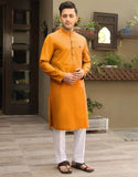 J. Classic Fit Casual Plan Kurta For Men