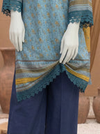 Bellissima By Aleemrah -3PC-Lawn Unstitch (Light blue)