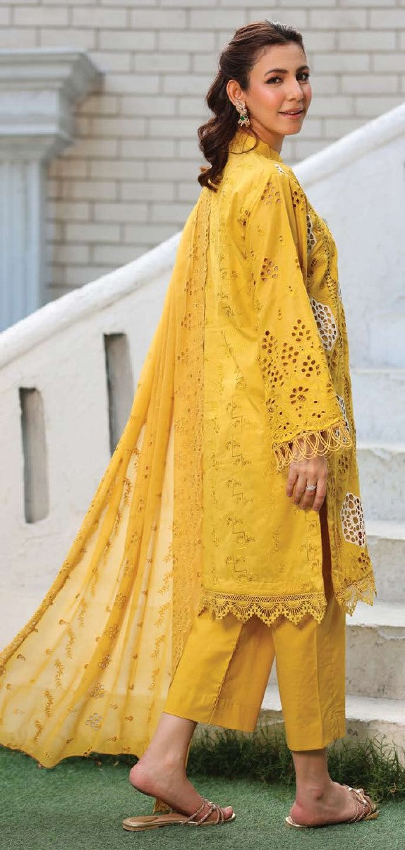 Johra Ashnoor – Unstitched 4-Piece Chikankari Lawn Suit