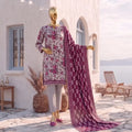 Safina Pop (Vol-02) by A One Textile - 3PC Unstitched Printed Lawn Suit (Berry Pink)