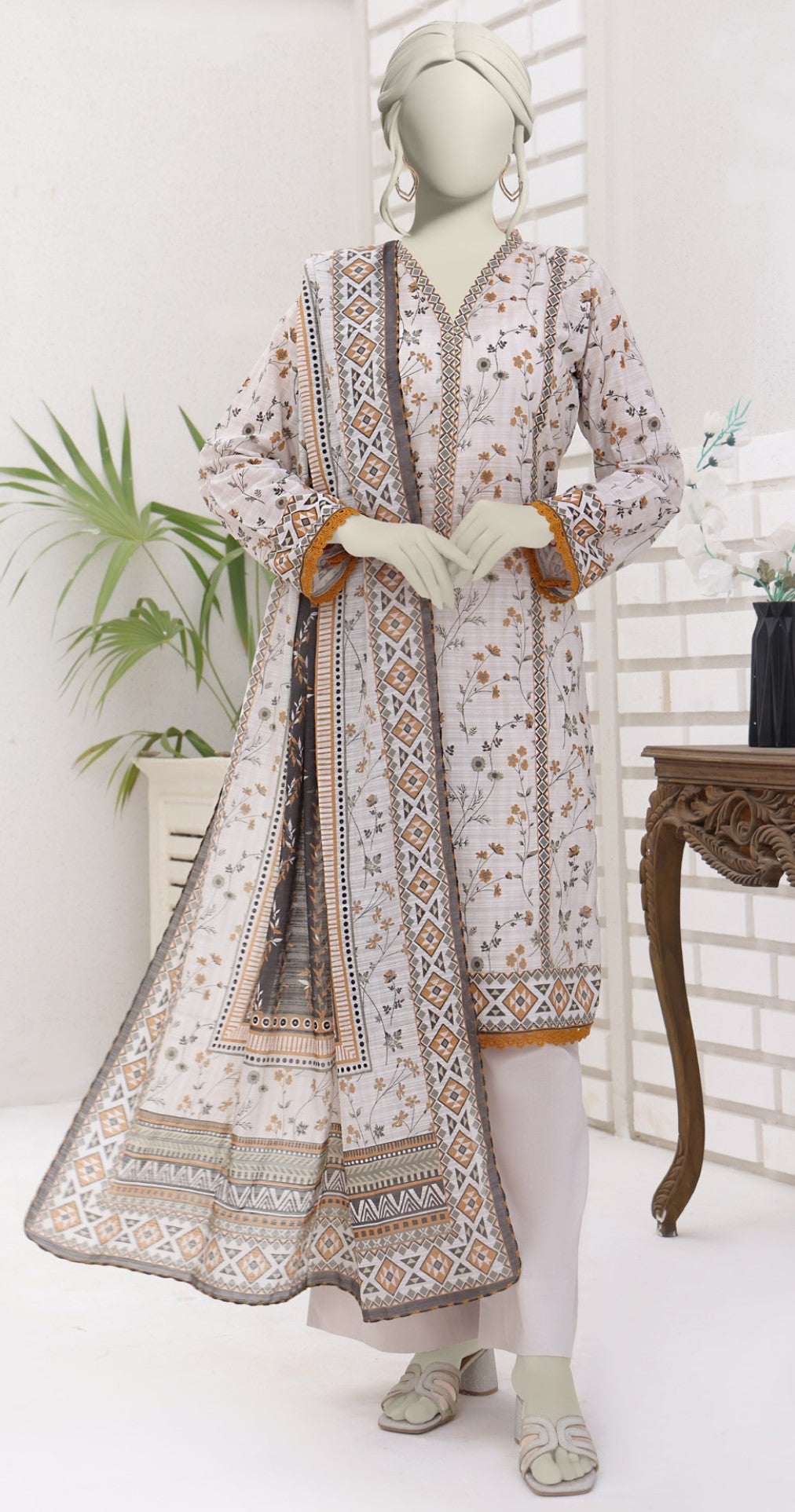 ALMEERAH - DORA-3 Piece Unstitched Lawn