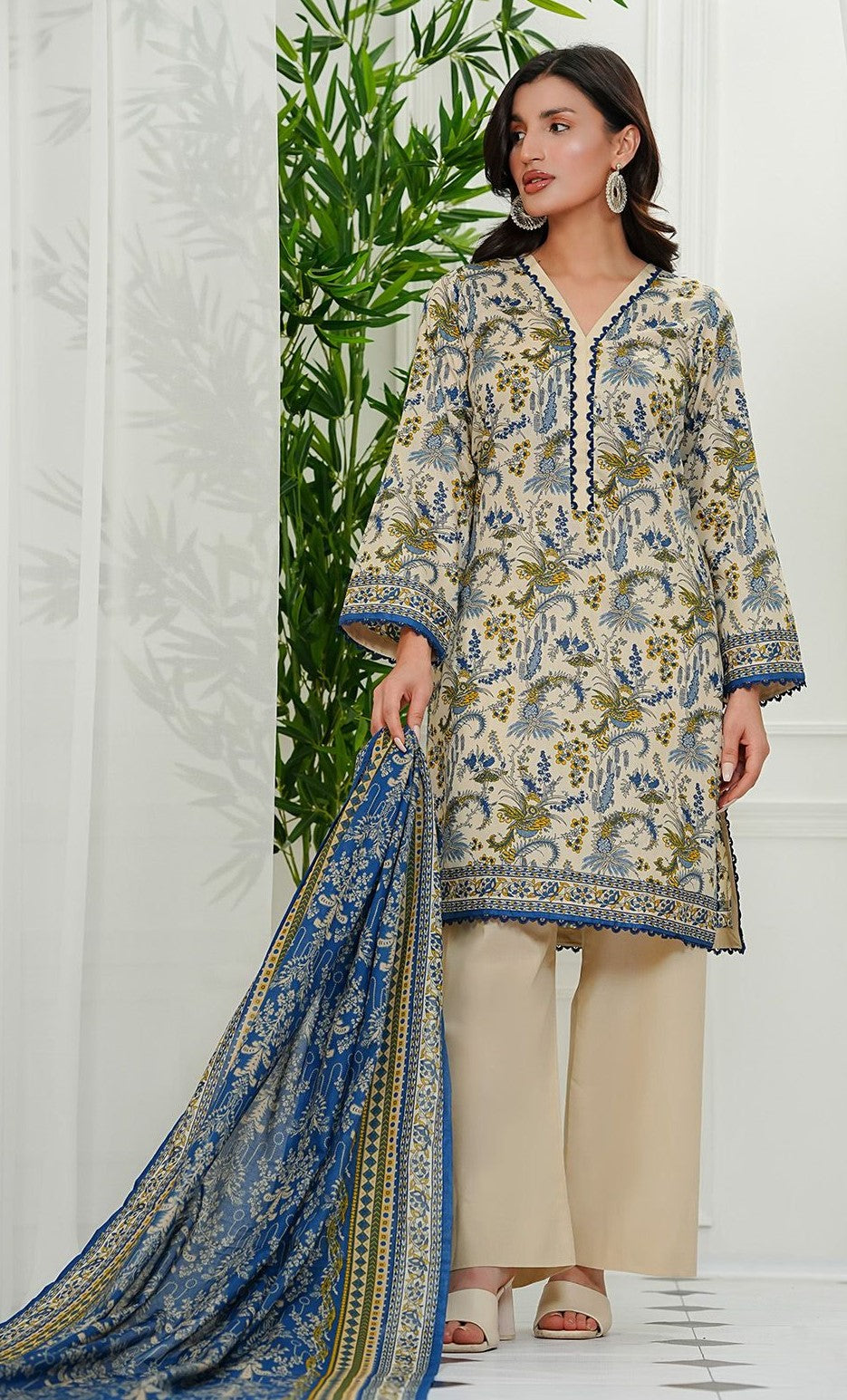 KAYSERIA – HUSN-3 Piece Unstitched Lawn Suit