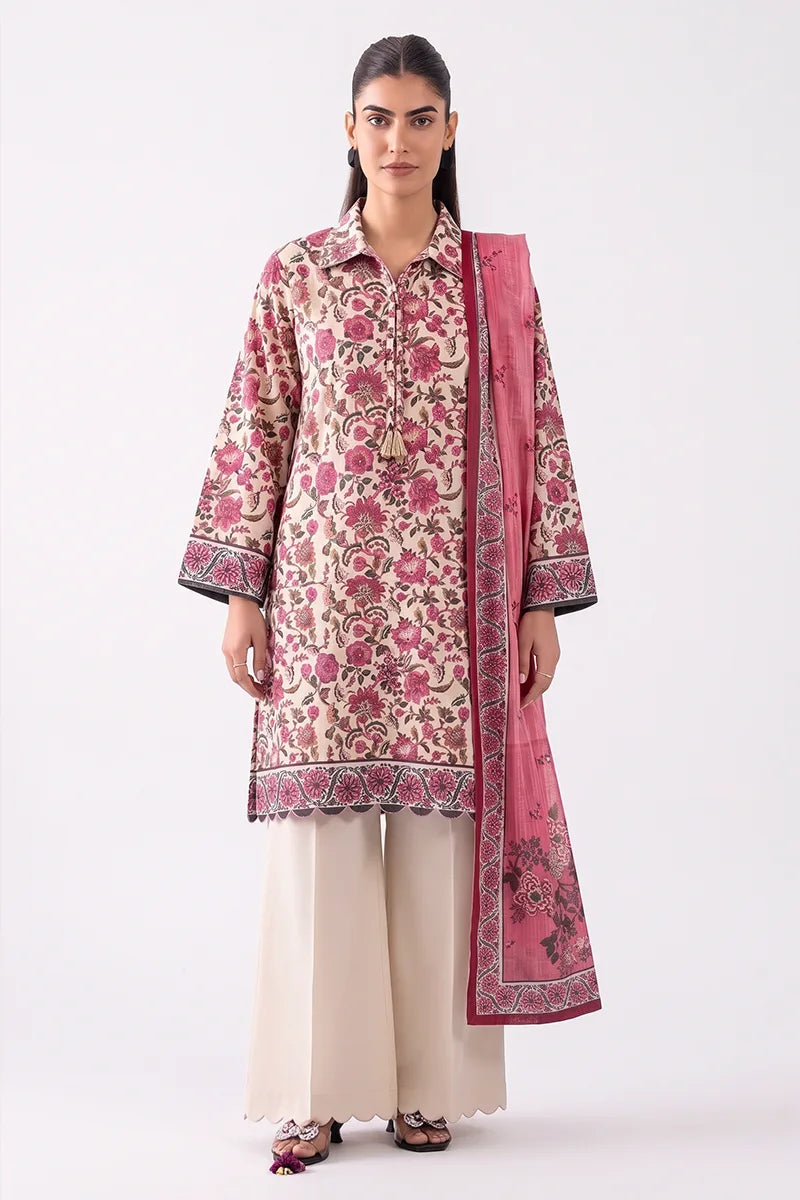 Nisha by Nishat Unstitched 3-Piece Lawn Collection (Magenta)