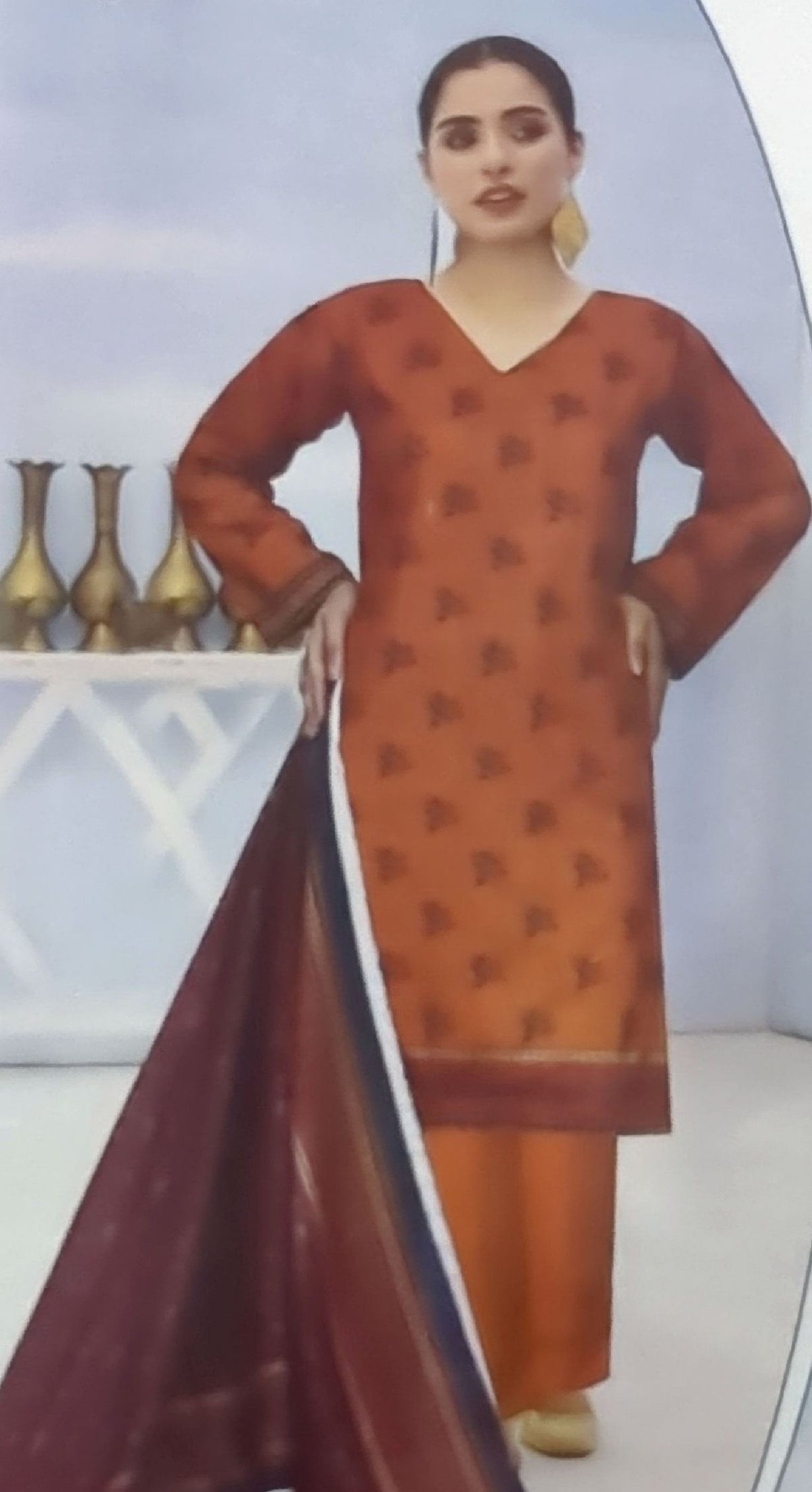 USMAN KASHIF MAHIR DORIA – 3 Piece Unstitched Lawn Suit – CHP-55