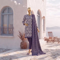 Safina Pop (Vol-02) by A One Textile - 3PC Unstitched Printed Lawn Suit (Lavender)