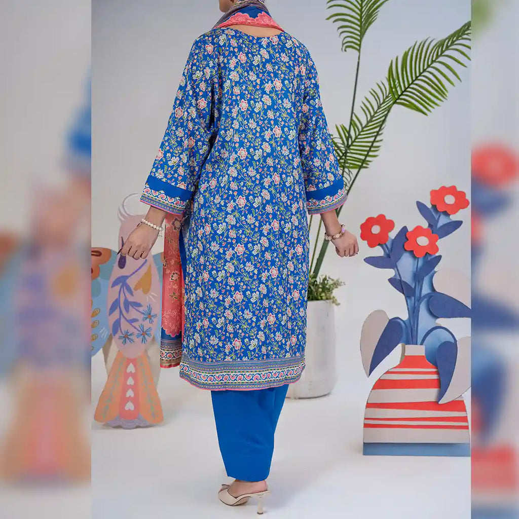 Avesta By KBC Fashion – 3-Piece Unstitched Printed Lawn Suit – (Blue)