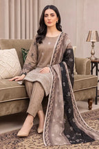 Rimal Vol 118 – Embroidered Unstitched 3-Piece Lawn Suit (Muted Taupe)