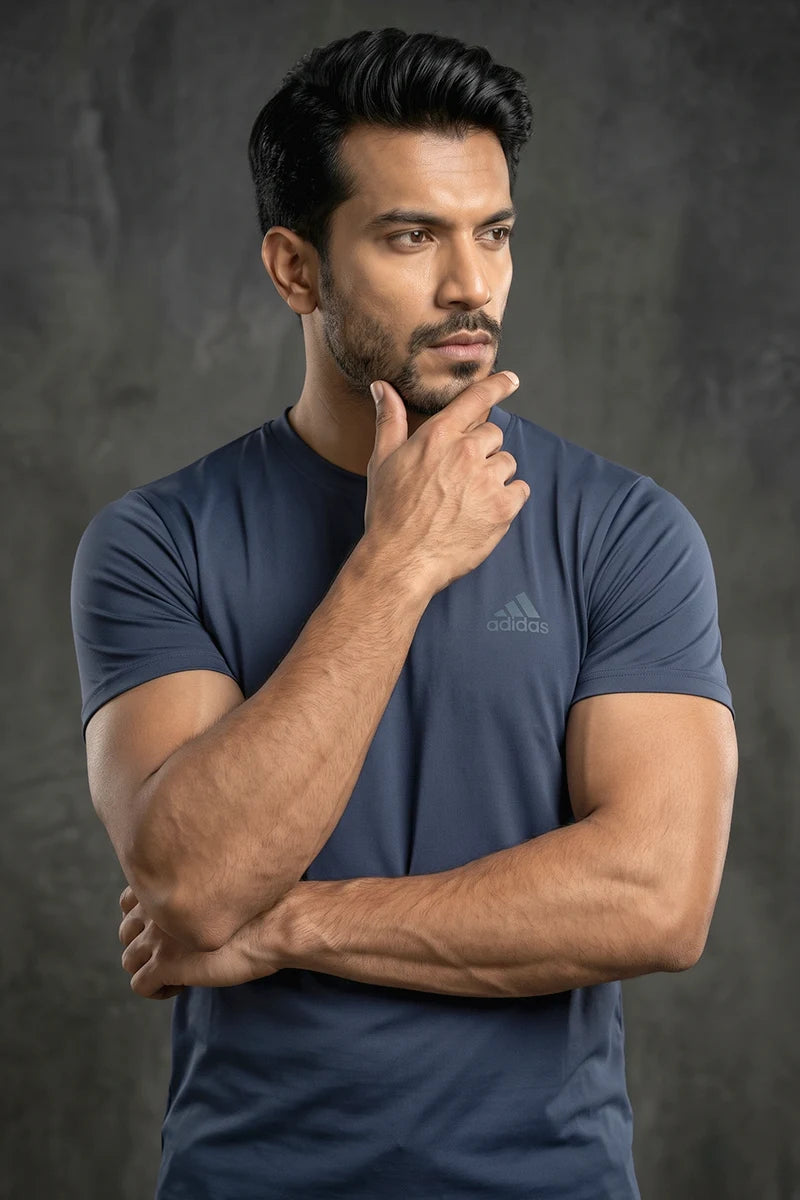 Adidas Men's Performance Activewear Set (Navy Blue)