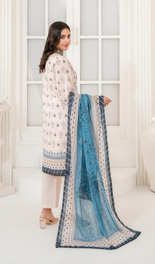 SARA – Unstitched Printed Lawn 3-Piece Suit