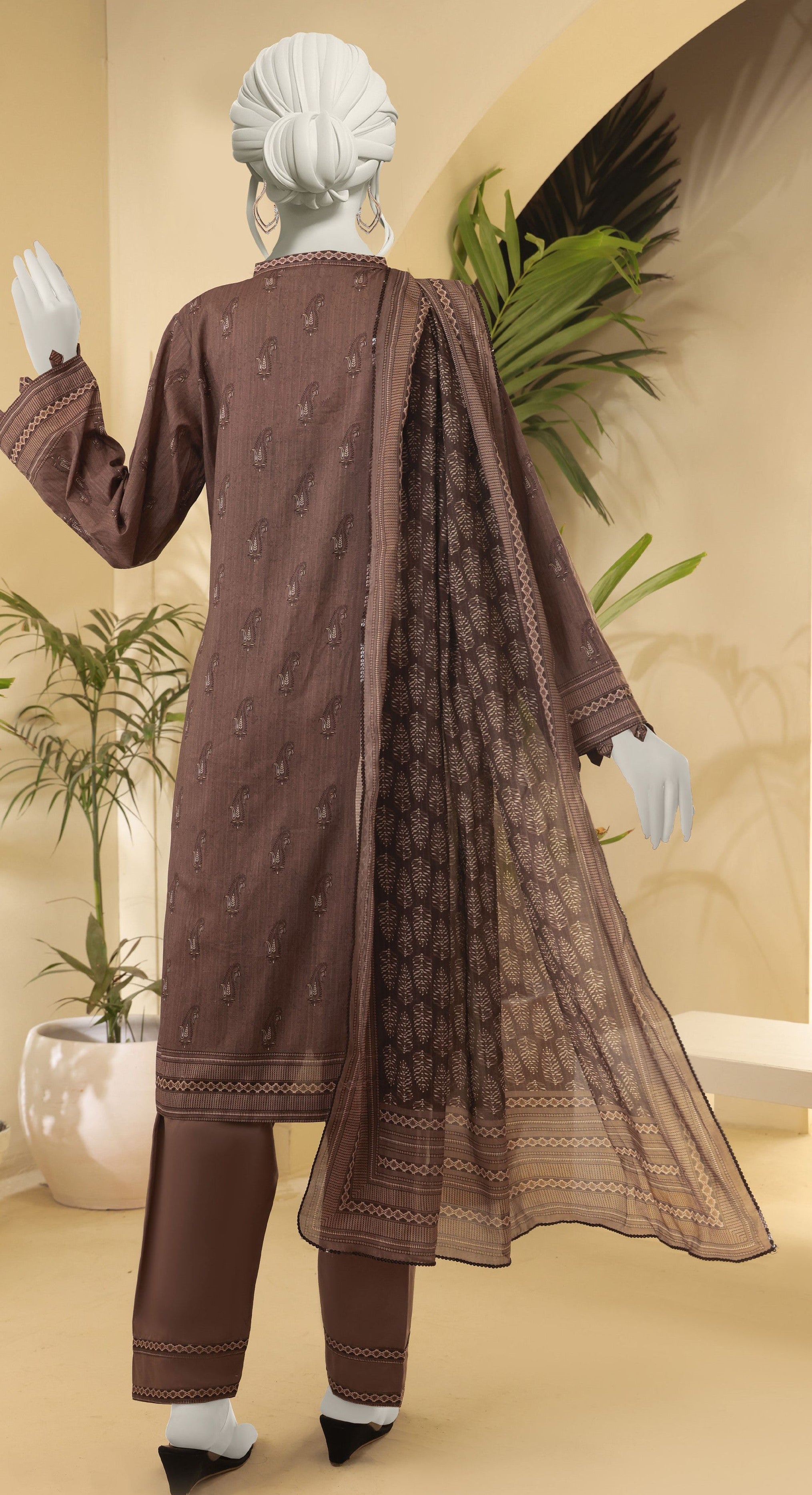 ALMEERAH-FLORAL – Unstitched 3 Piece Lawn Suit