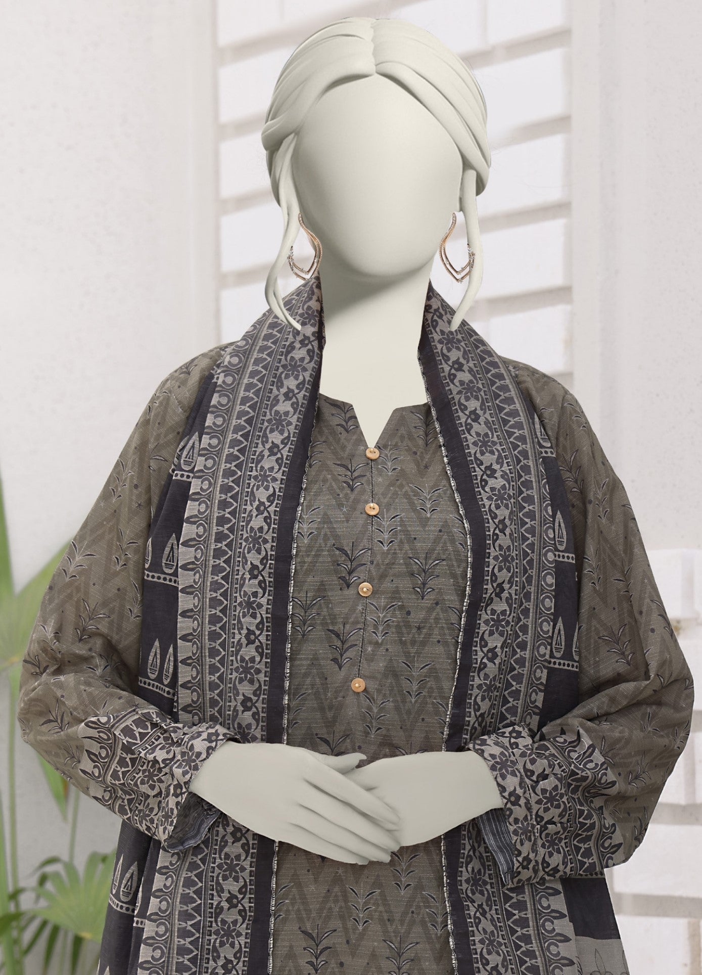 ALMEERAH - DORA-3 Piece Unstitched Lawn