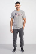 Spyder Men’s Crew Neck Printed T-Shirt – Heather Grey