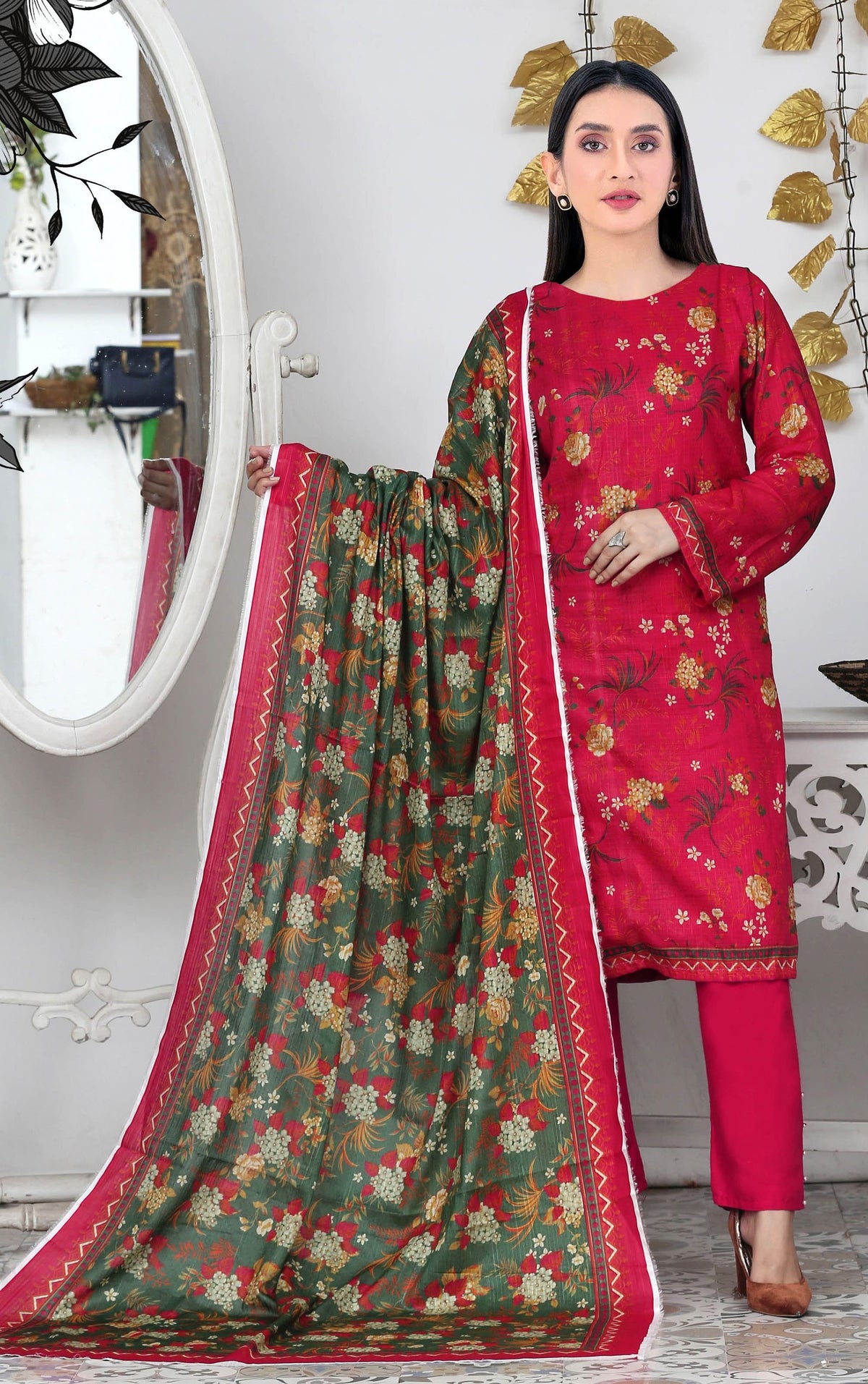 USMAN KASHIF MAHIR DORIA – 3 Piece Unstitched Lawn Suit – CHP-51