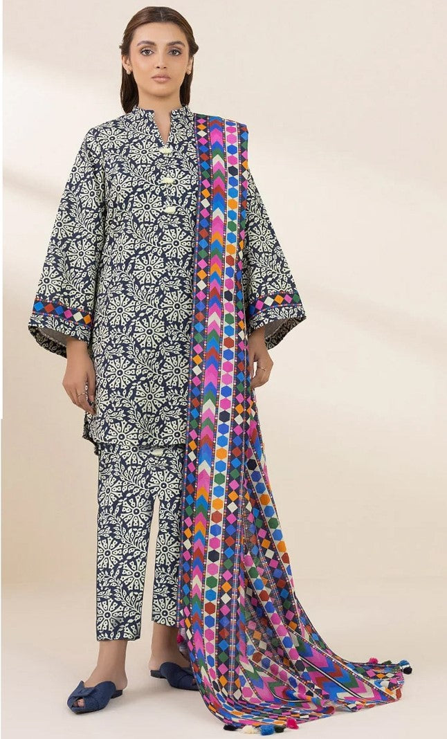 SAPPHIRE – MISHAAL | 3-Piece Printed Lawn Suit