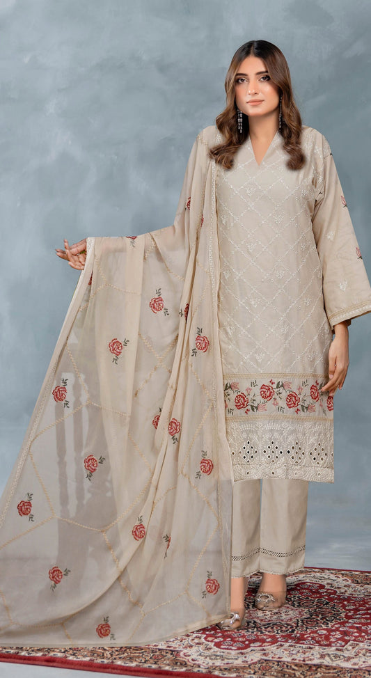 Usman Kashif – Nora Vol-1523 – Embroidered 3 Piece Suit
