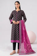 Nisha by Nishat Unstitched 3-Piece Lawn Collection (Black & Fuchsia Pink)