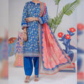 Avesta By KBC Fashion – 3-Piece Unstitched Printed Lawn Suit – (Blue)