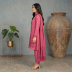 Chaman By Bareeze Embroidery – Unstitched 3 Piece Suit - Pink