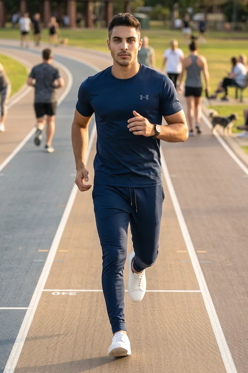 Men Performance Activewear Set (UA) - Navy Blue