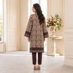 Sapphire 2-Piece Stitched Khaddar Suit (Brown)