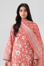 Nisha by Nishat Unstitched 3-Piece Lawn Collection (Peach)