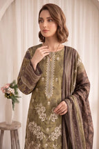 Rimal Vol 87 Embroidery Unstitched 3-Piece Lawn Suit (Moss Green)
