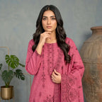 Chaman By Bareeze Embroidery – Unstitched 3 Piece Suit - Pink