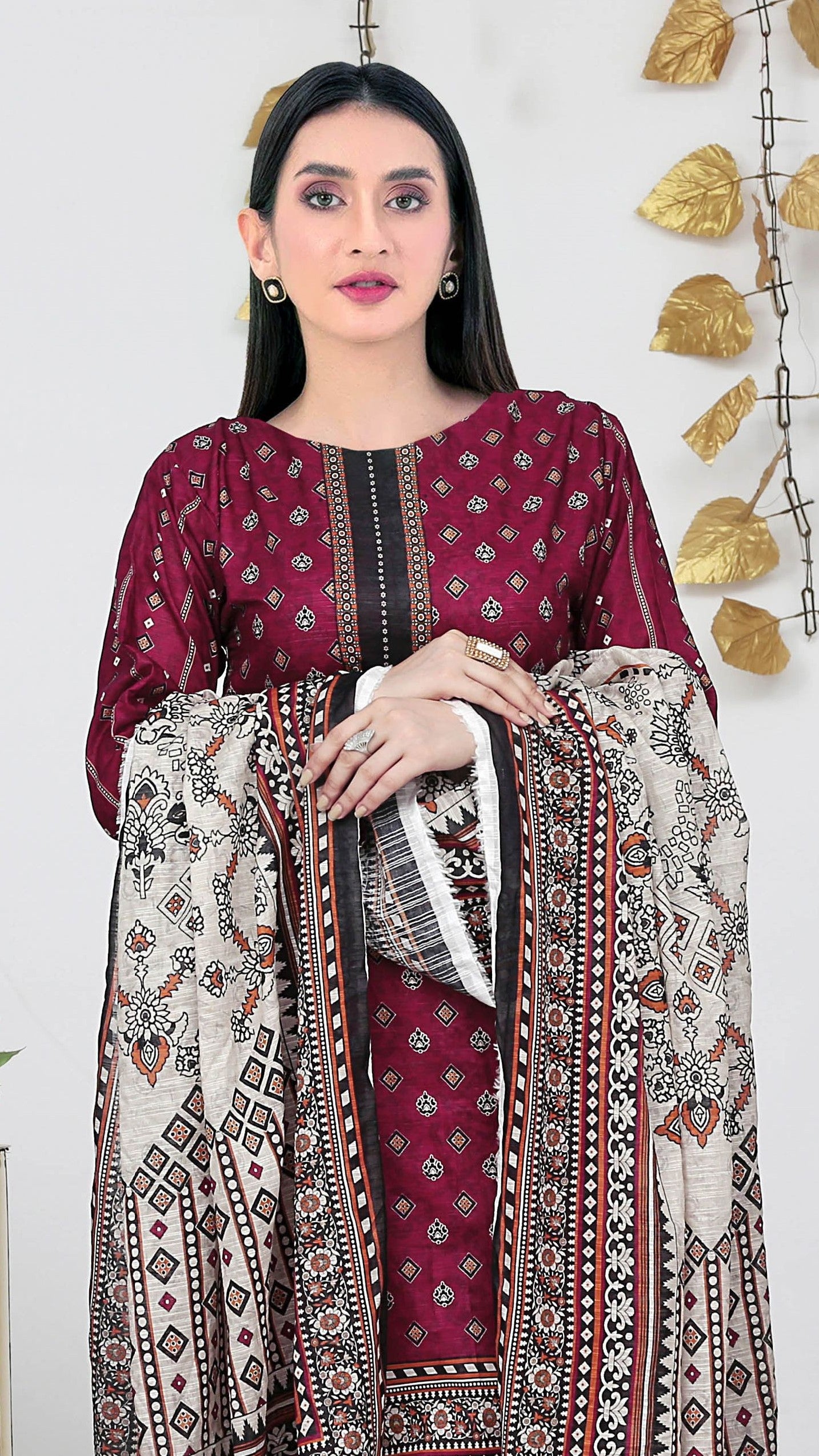 USMAN KASHIF MAHIR DORIA – 3 Piece Unstitched Lawn Suit – CHP-52