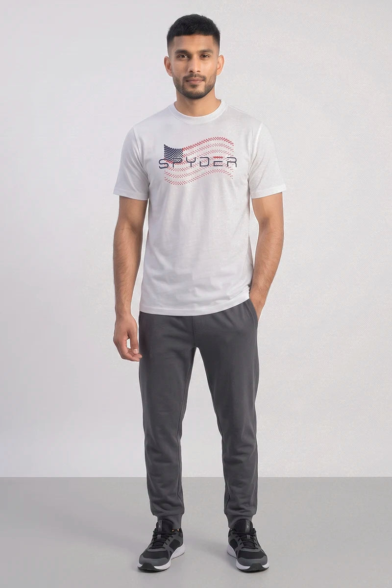 Spyder Men’s Crew Neck Printed T-Shirt – White