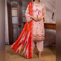Aarzoo By KBC Fashion – 3 Piece Unstitched Embroidered Lawn Suit  – Pink