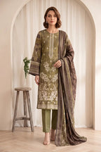 Rimal Vol 87 Embroidery Unstitched 3-Piece Lawn Suit (Moss Green)