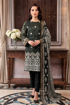 Rimal Vol 118 – Embroidered Unstitched 3-Piece Lawn Suit (Dark Forest Green)