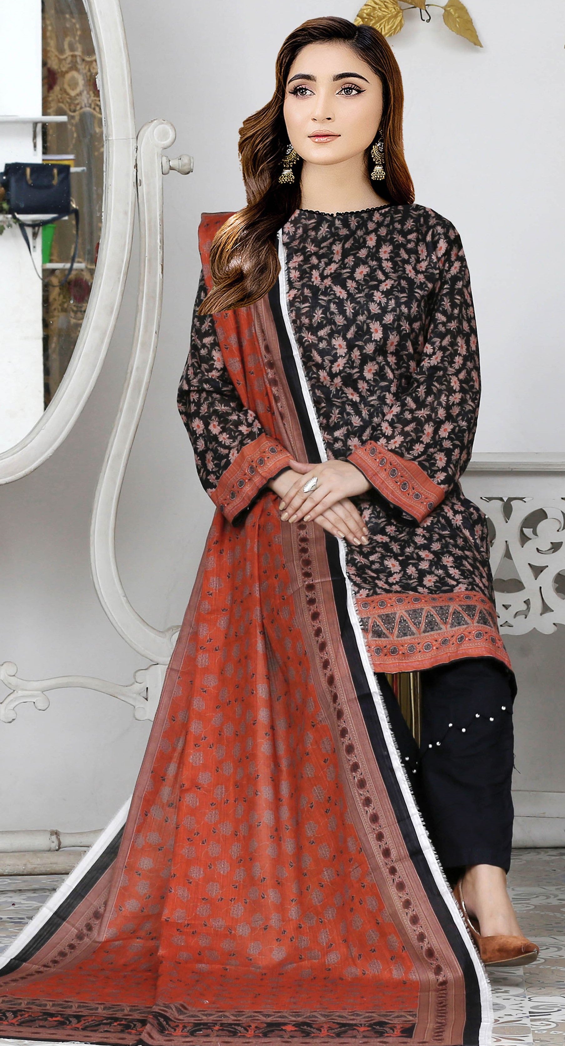 USMAN KASHIF MAHIR DORIA – 3 Piece Unstitched Lawn Suit – CHP-51