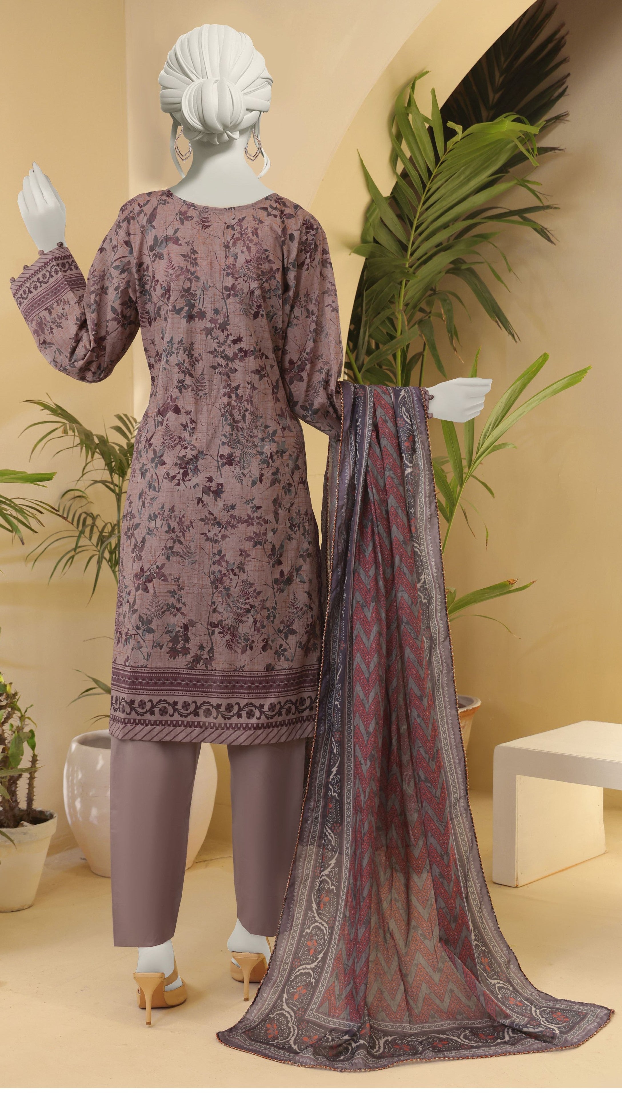 ALMEERAH-FLORAL – Unstitched 3 Piece Lawn Suit
