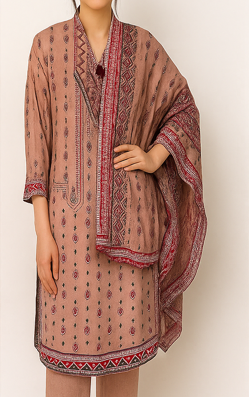 Khaadi 2-Piece Lawn Suit (Shirt + Dupatta)