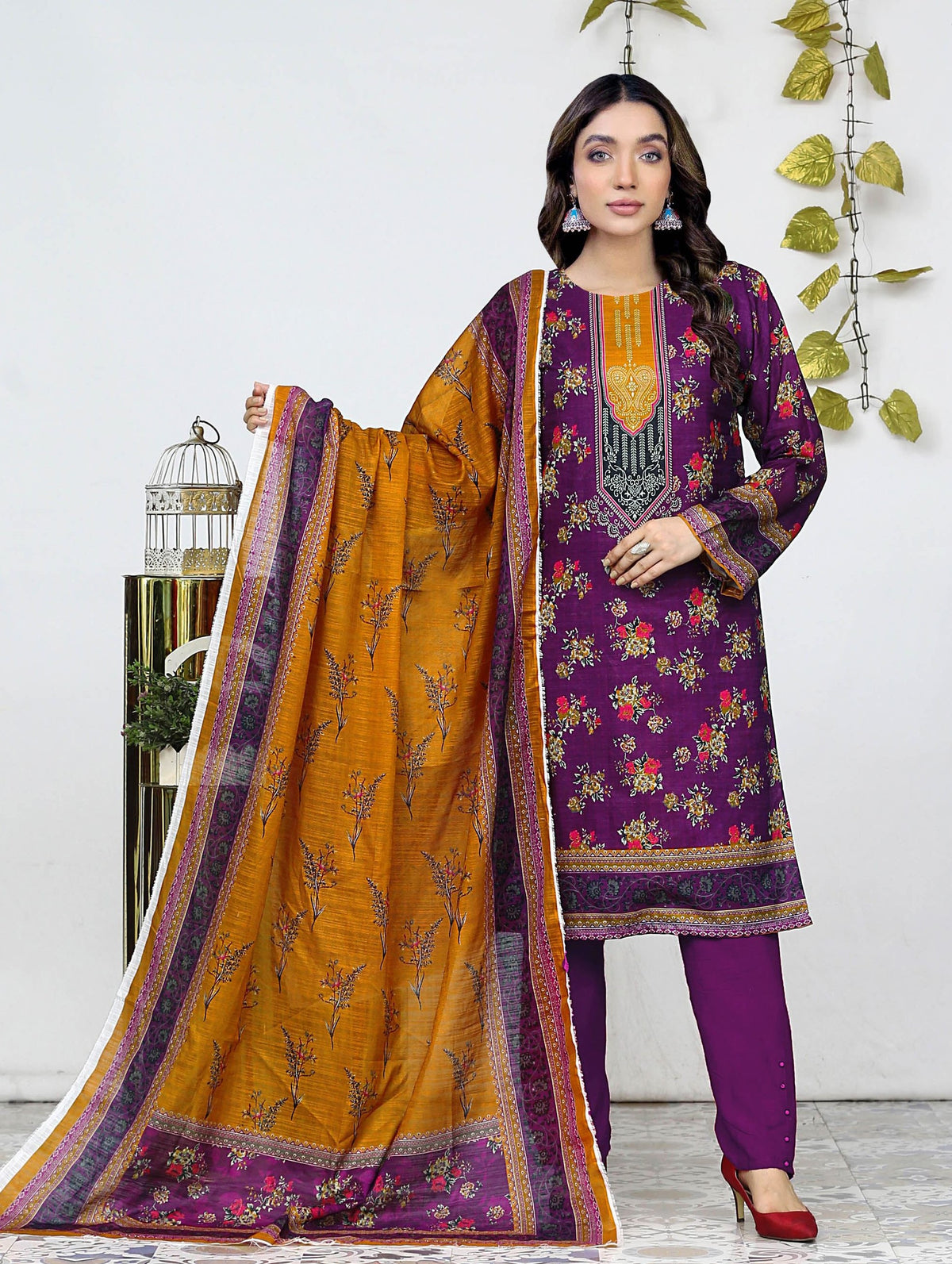 USMAN KASHIF MAHIR DORIA – 3 Piece Unstitched Lawn Suit – CHP-52