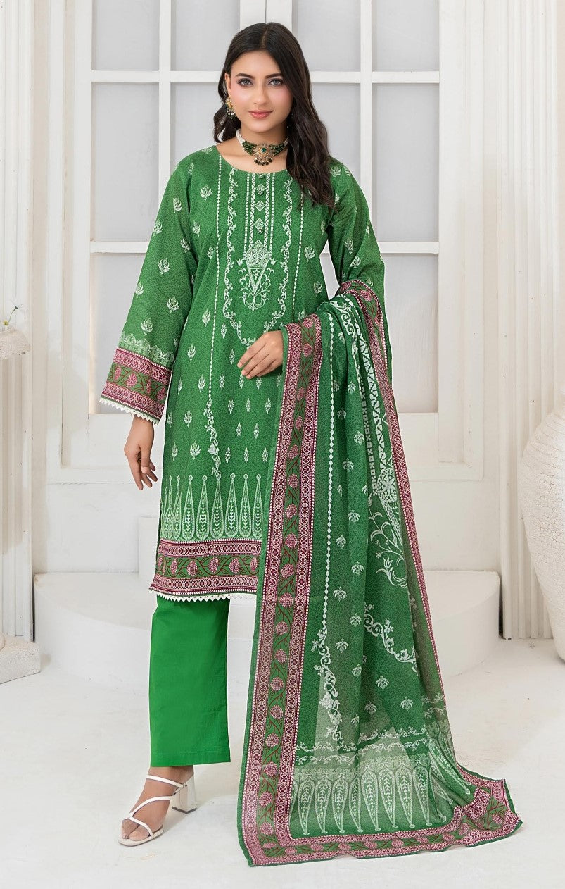 SARA – Unstitched Printed Lawn 3-Piece Suit