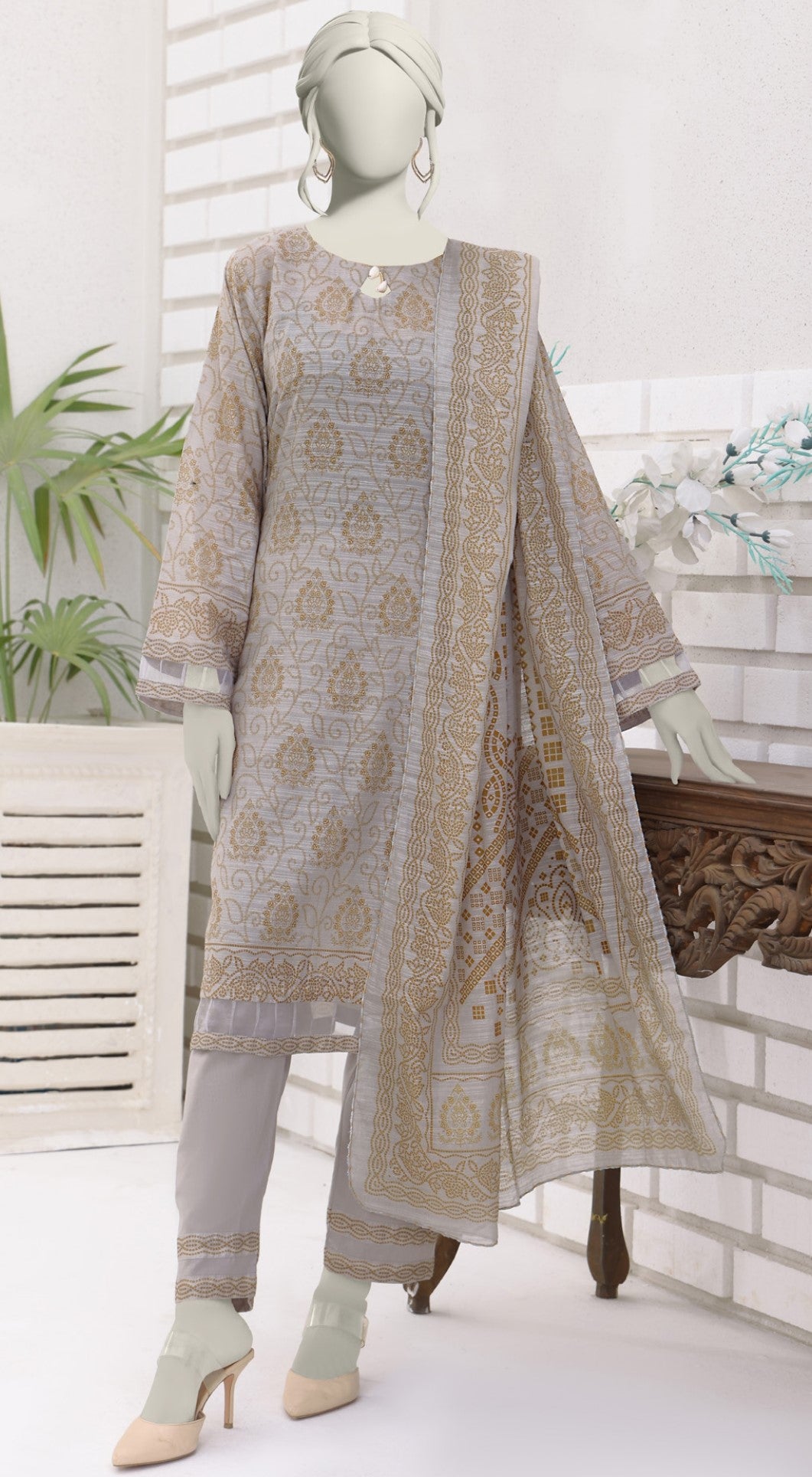 ALMEERAH - DORA-3 Piece Unstitched Lawn