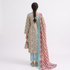Keyseria by Jaffrani Textile Chapter-8 3PC Unstitched Printed Lawn Suit (sky blue)