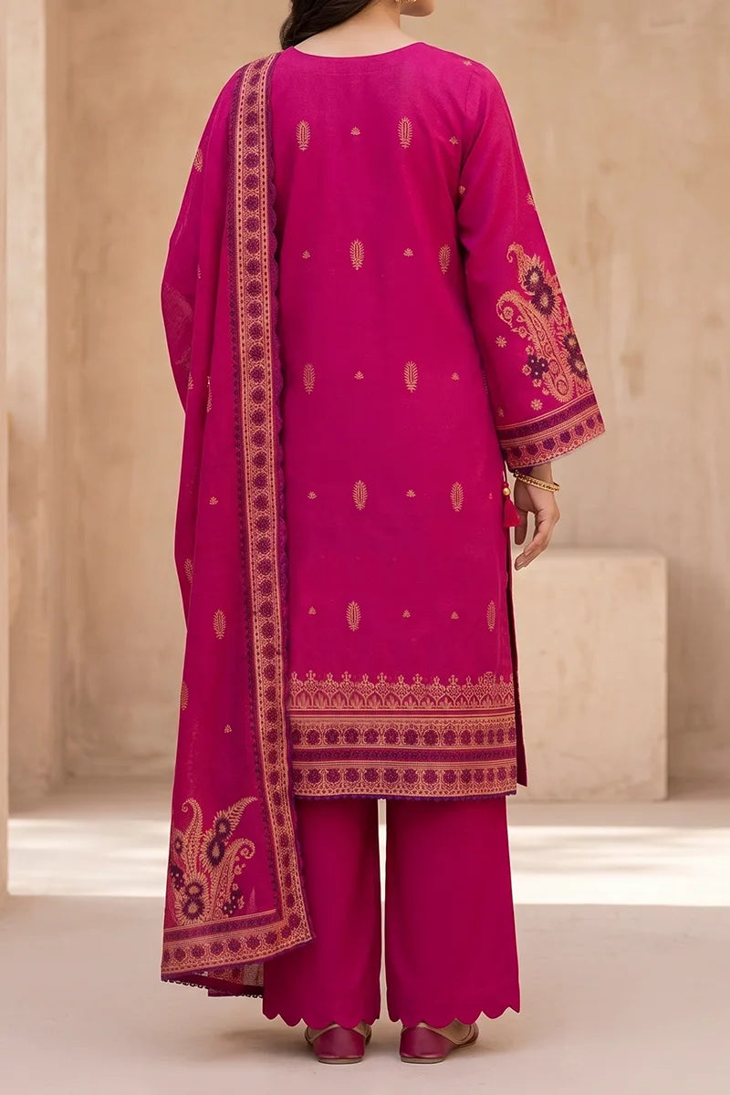 Zuni by KBC Fashion – Unstitched 3-Piece Lawn Suit (Deep Fuchsia)
