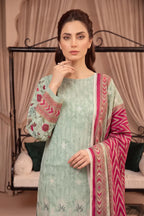 Rimal Vol 120 - 3 Piece Unstitched Embroidered Lawn Suit (Mint Sage)