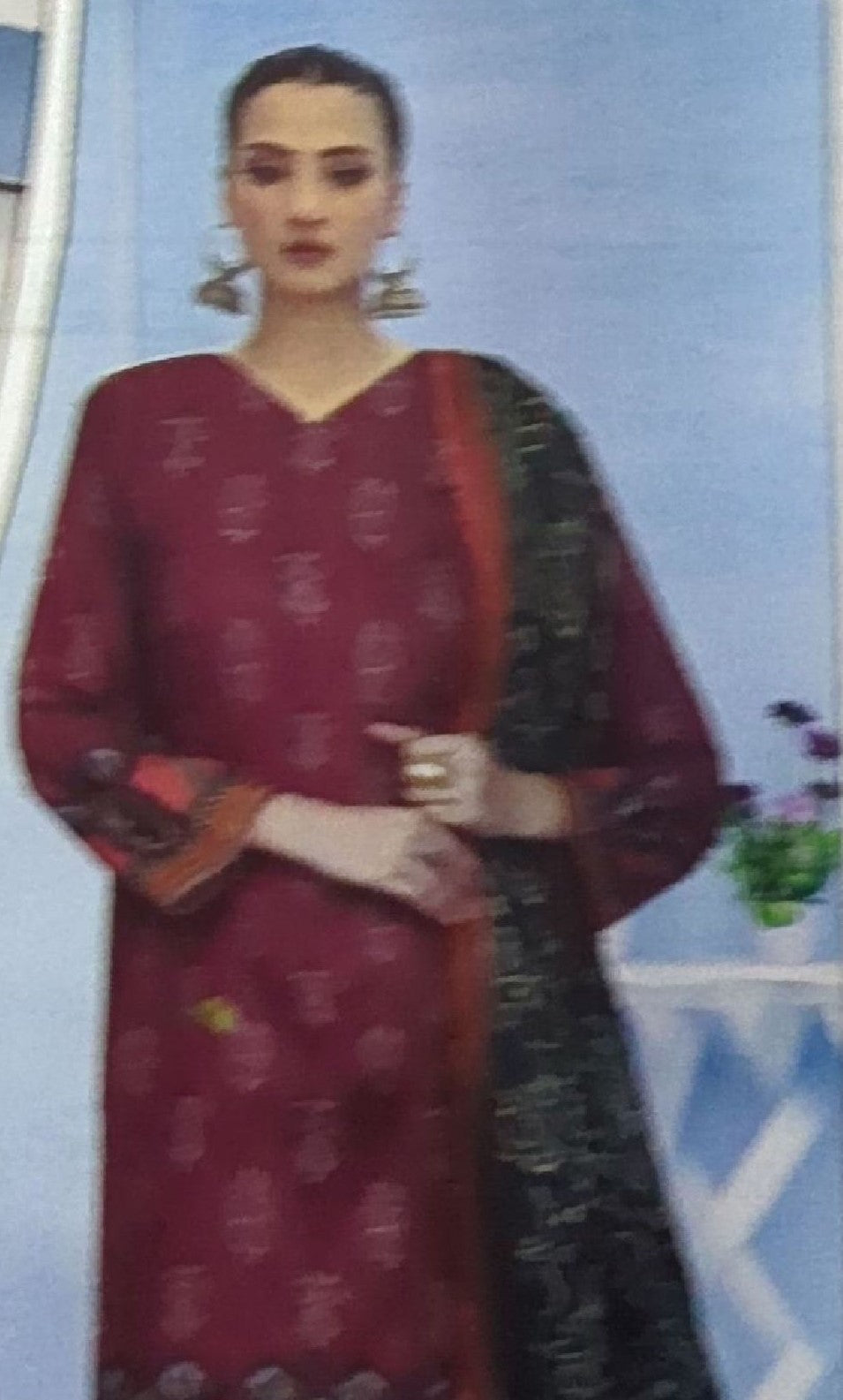 USMAN KASHIF MAHIR DORIA – 3 Piece Unstitched Lawn Suit – CHP-55