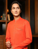 J. Classic Fit Casual Plan Kurta For Men
