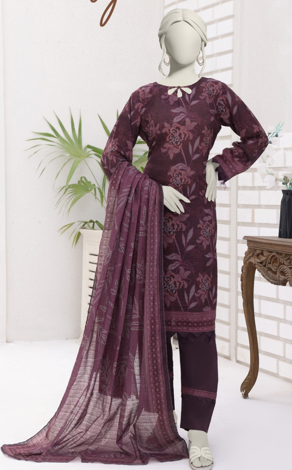ALMEERAH - DORA-3 Piece Unstitched Lawn