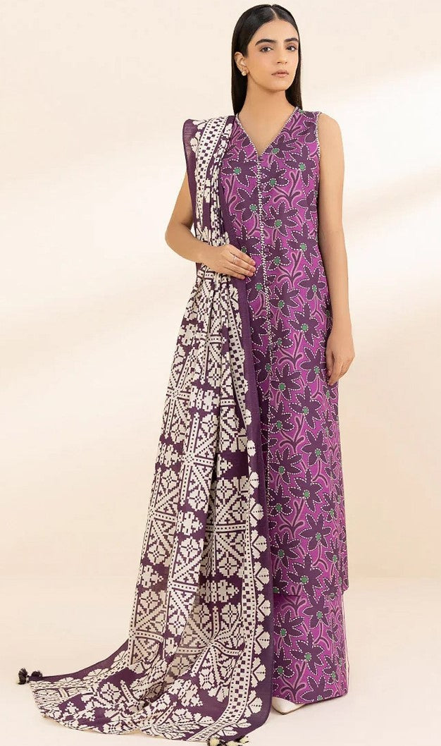 SAPPHIRE – MISHAAL | 3-Piece Printed Lawn Suit