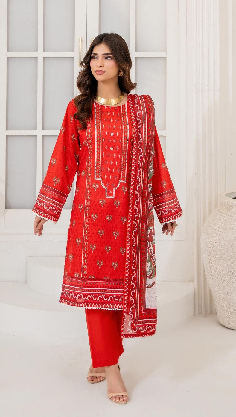 SARA – Unstitched Printed Lawn 3-Piece Suit