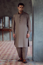 Grace Men’s Wash & Wear Unstitched Fabric Suit (Sand Grey)