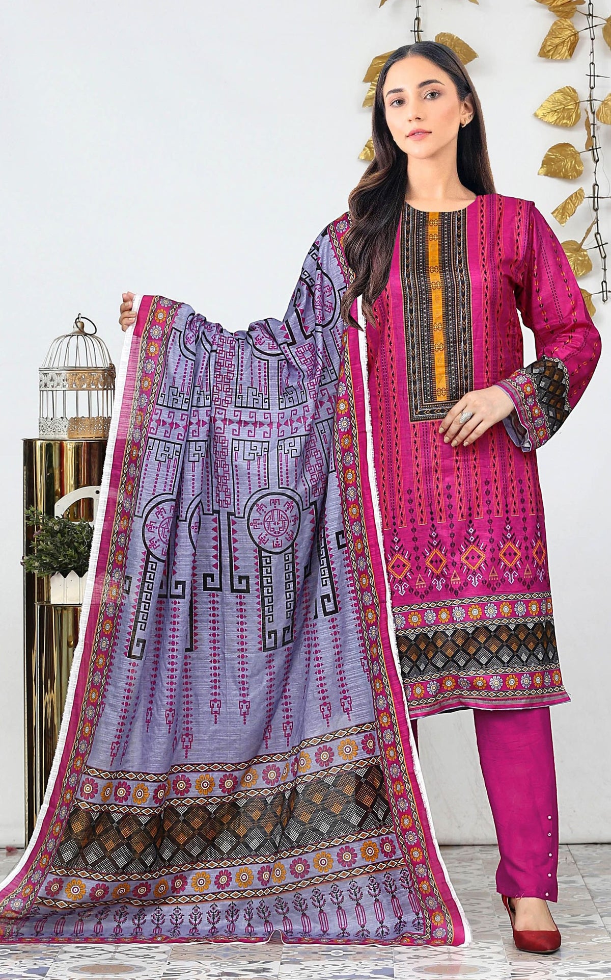 USMAN KASHIF MAHIR DORIA – 3 Piece Unstitched Lawn Suit – CHP-52